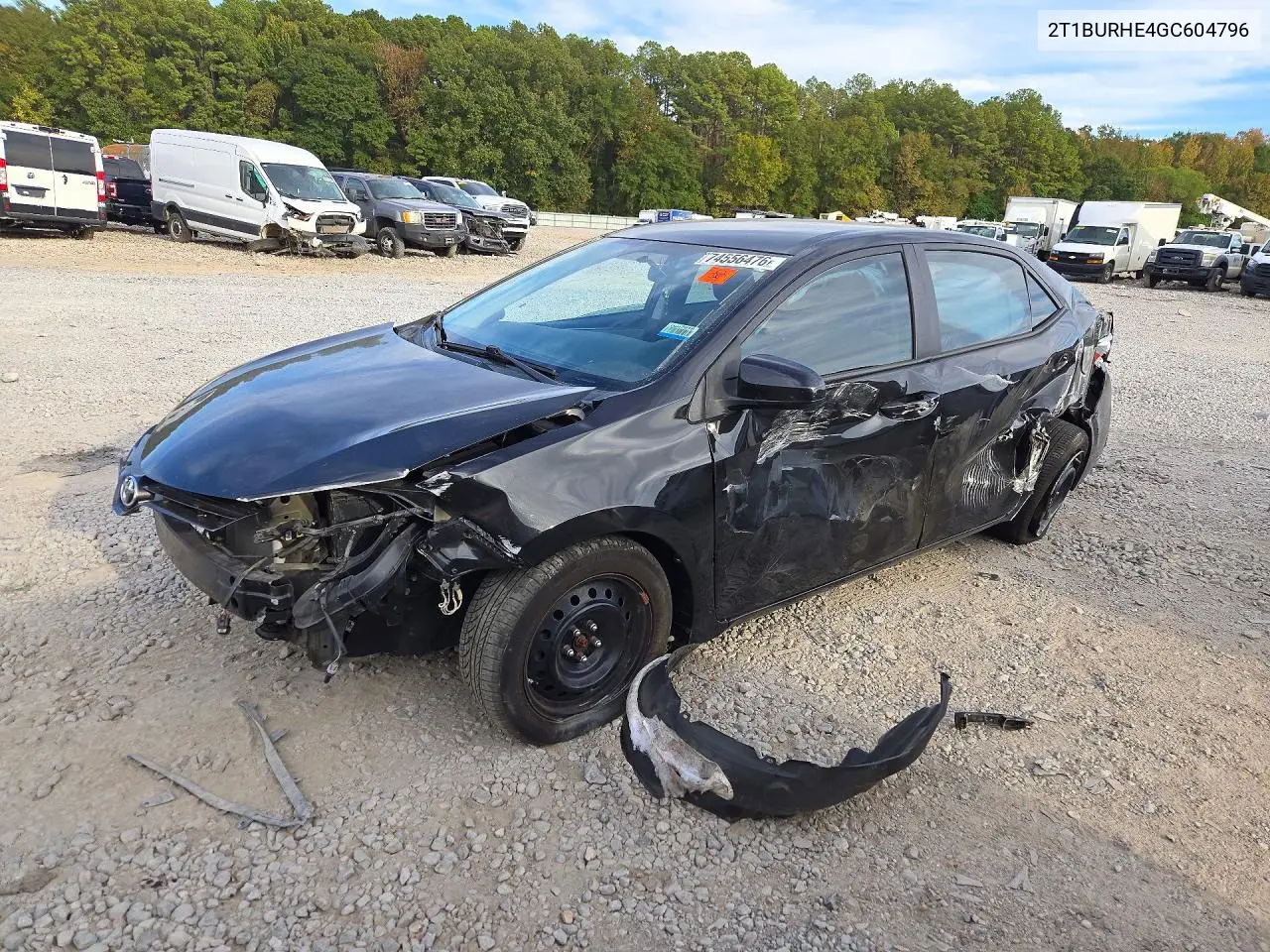 TOYOTA COROLLA 2016, VIN 2T1BURHE4GC604796