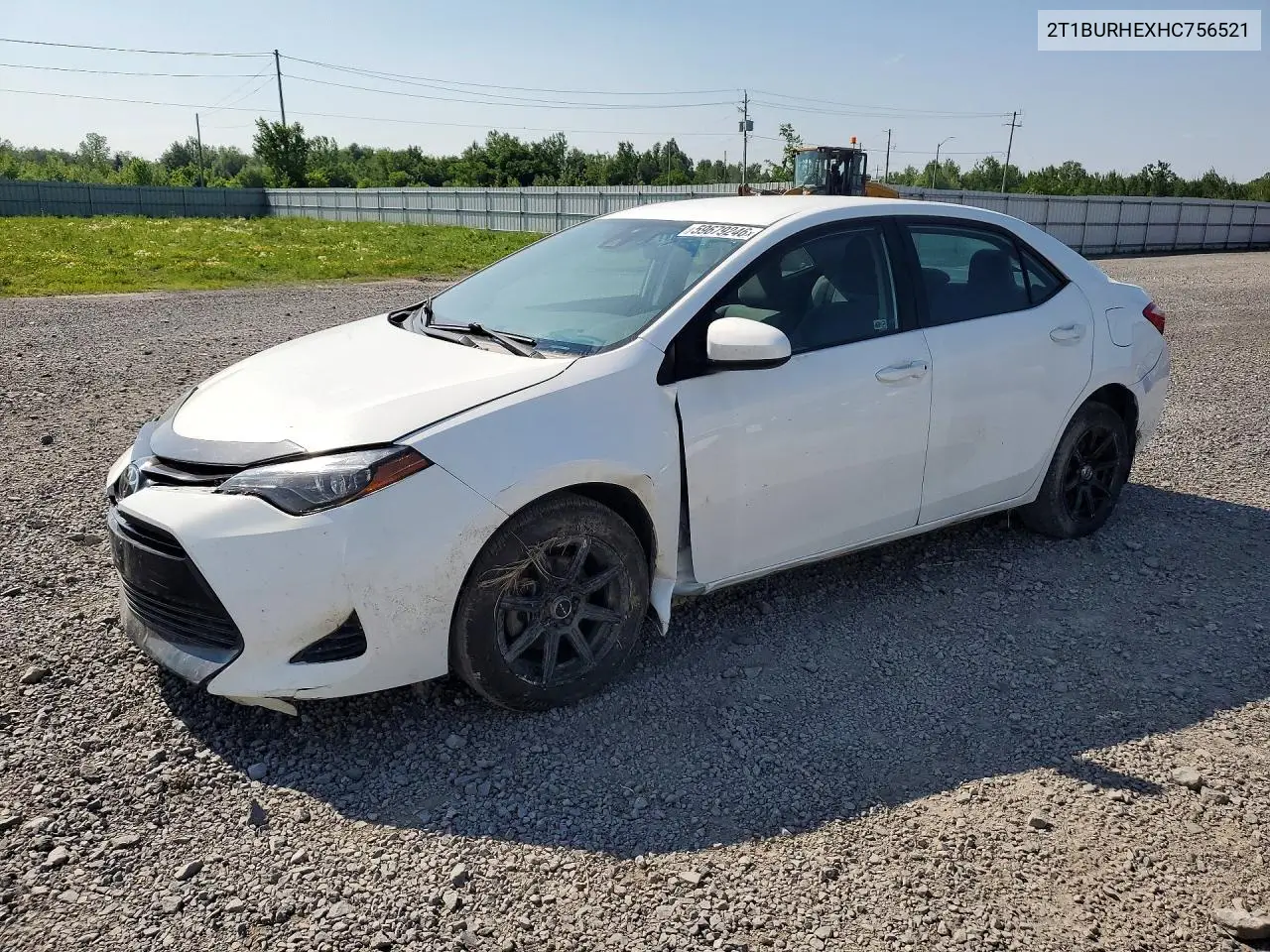 TOYOTA COROLLA 2017, VIN 2T1BURHEXHC756521