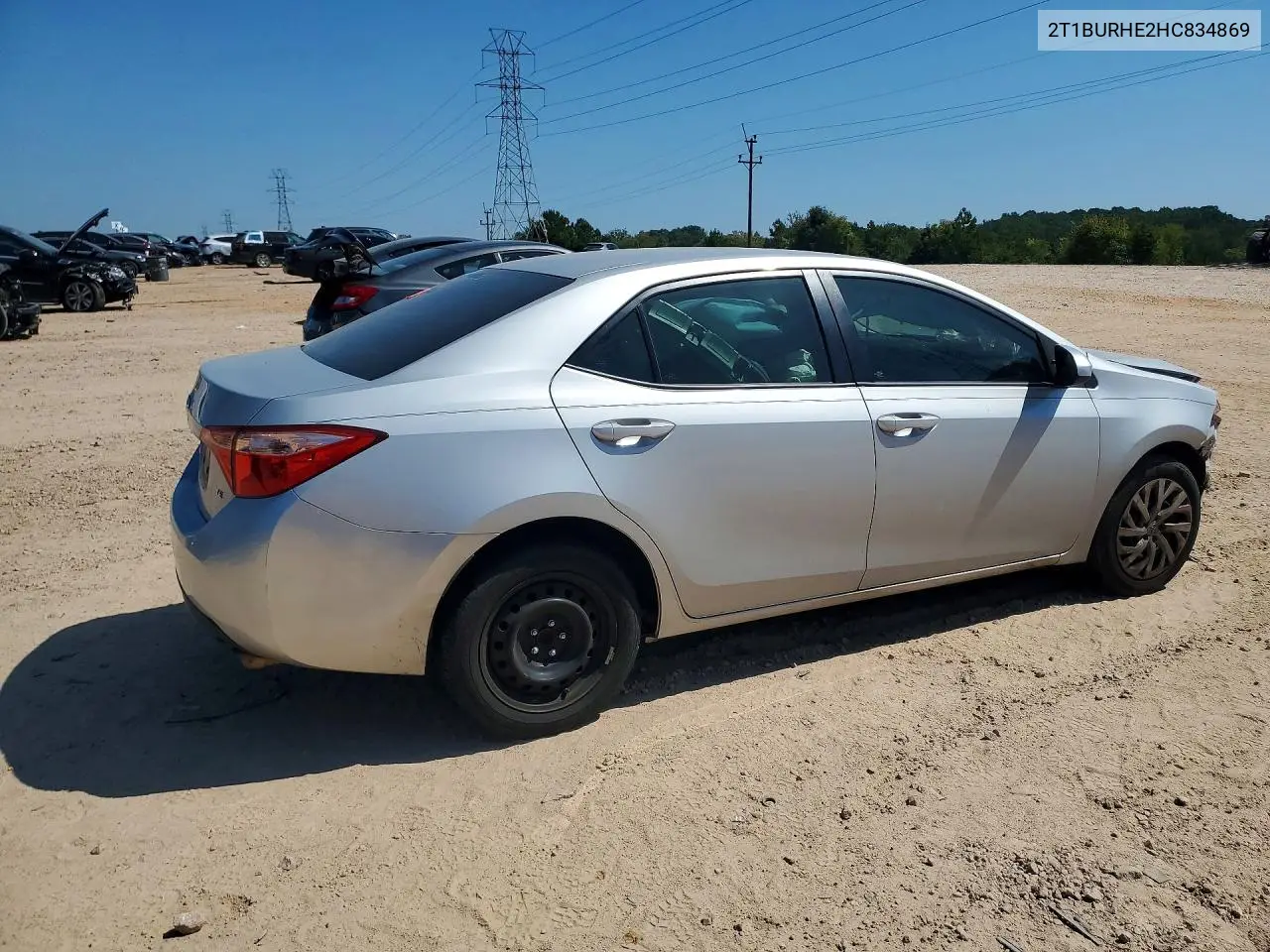 2017 TOYOTA COROLLA VIN 2T1BURHE2HC834869 — фото 3
