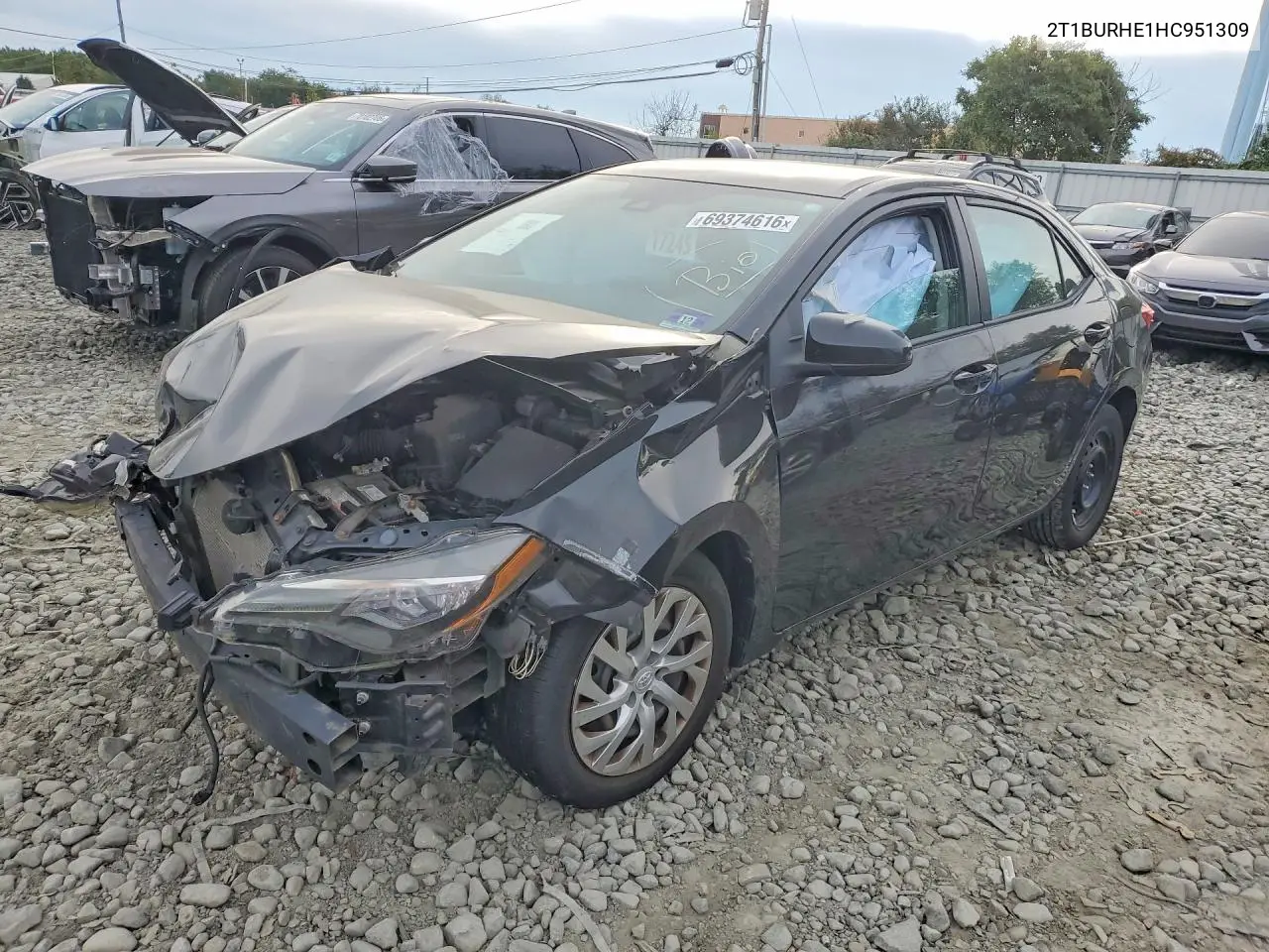TOYOTA COROLLA 2017, VIN 2T1BURHE1HC951309
