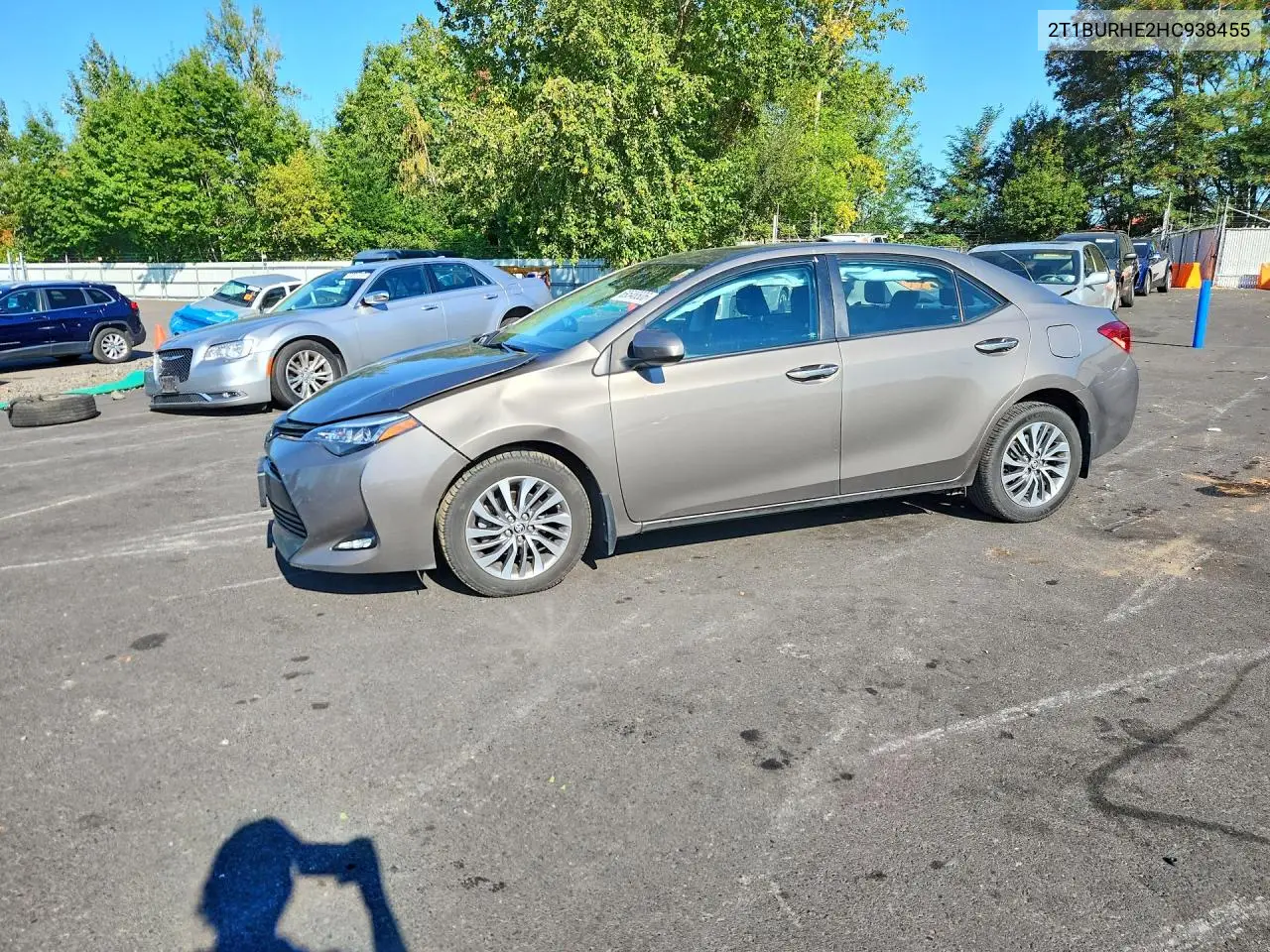 TOYOTA COROLLA 2017, VIN 2T1BURHE2HC938455