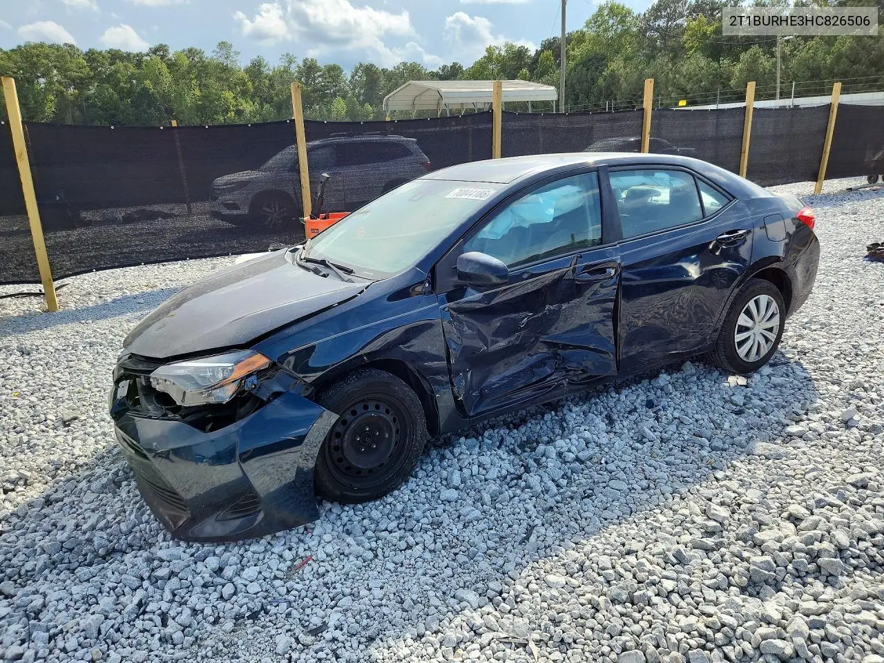 TOYOTA COROLLA 2017, VIN 2T1BURHE3HC826506