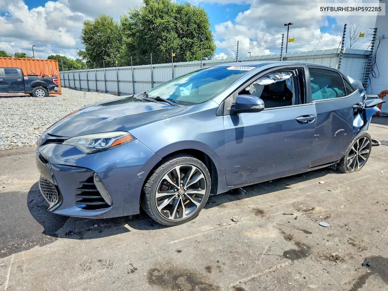 TOYOTA COROLLA 2017, VIN 5YFBURHE3HP592285