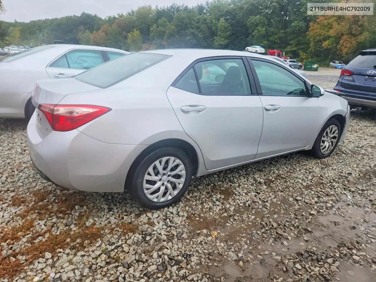 2017 TOYOTA COROLLA VIN 2T1BURHE4HC792009 — фото 3