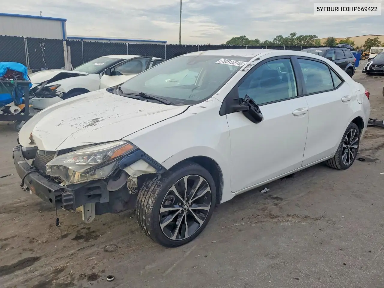 TOYOTA COROLLA 2017, VIN 5YFBURHE0HP669422