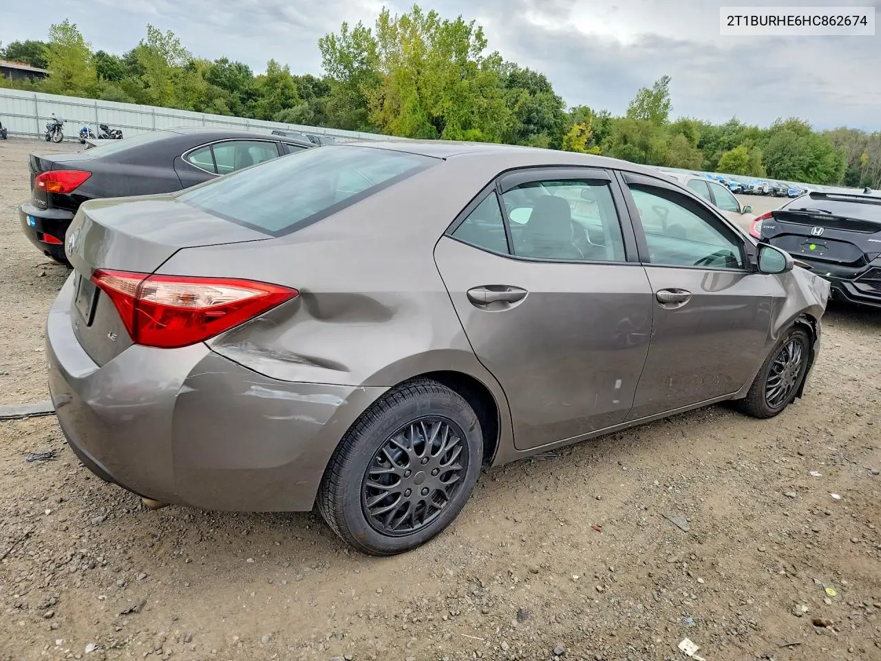 2017 TOYOTA COROLLA VIN 2T1BURHE6HC862674 — фото 3