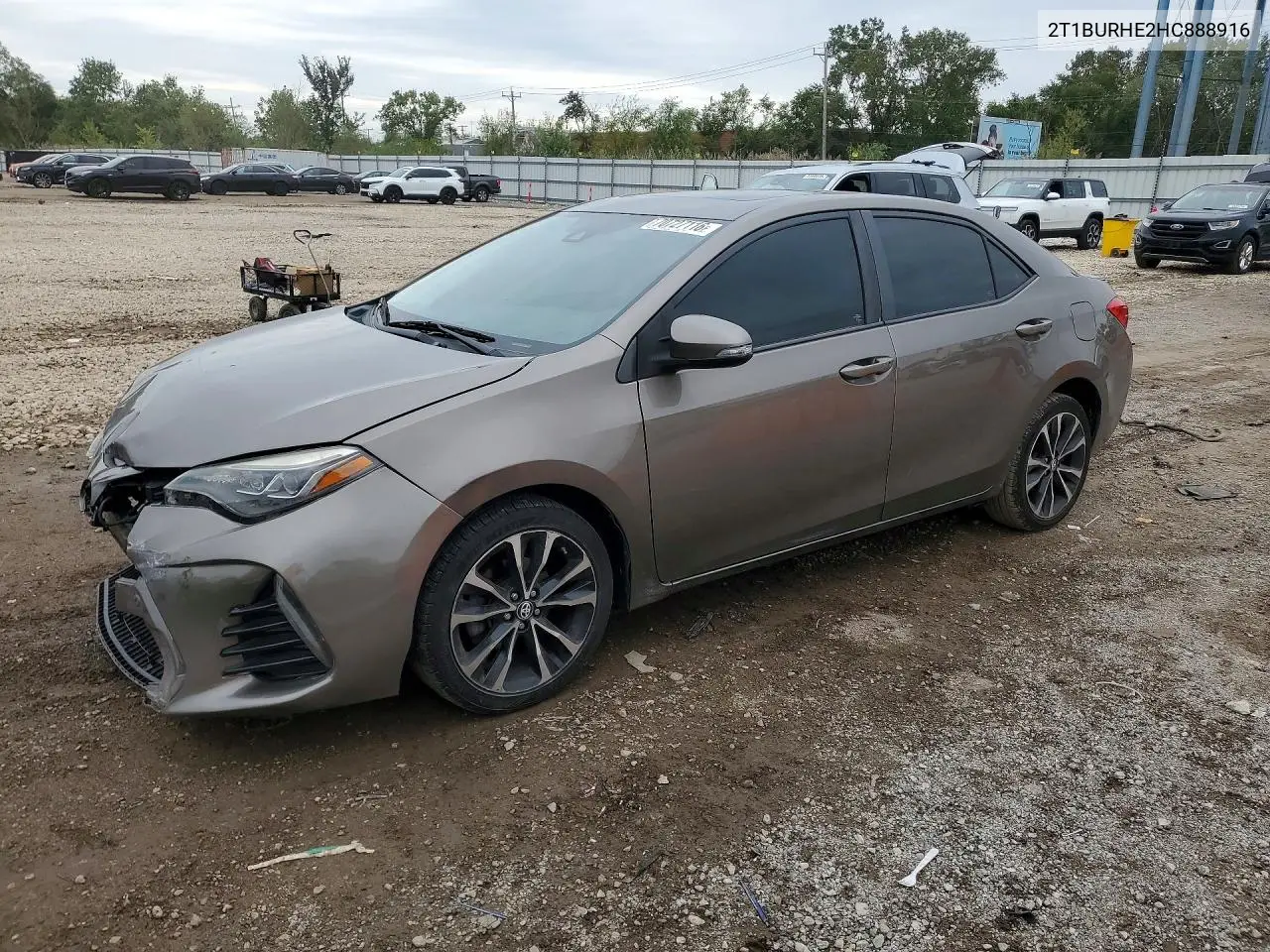 TOYOTA COROLLA 2017, VIN 2T1BURHE2HC888916