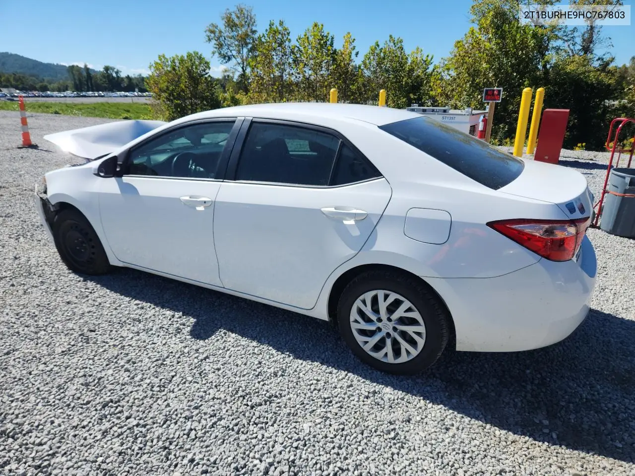2017 TOYOTA COROLLA VIN 2T1BURHE9HC767803 — фото 2