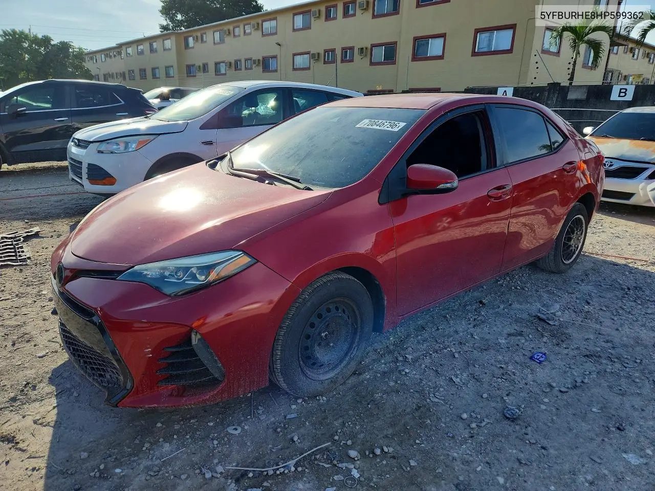 TOYOTA COROLLA 2017, VIN 5YFBURHE8HP599362