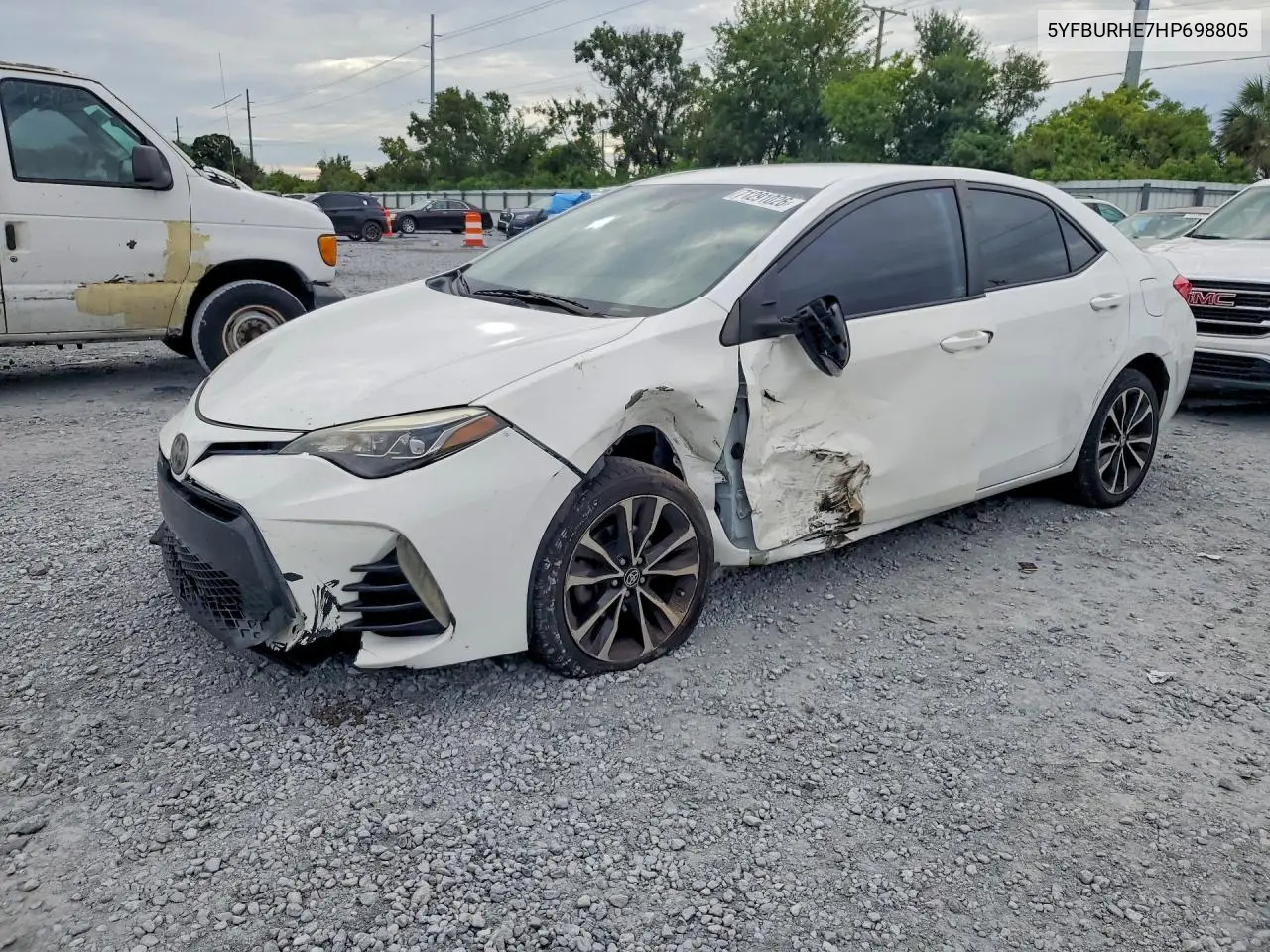 TOYOTA COROLLA 2017, VIN 5YFBURHE7HP698805
