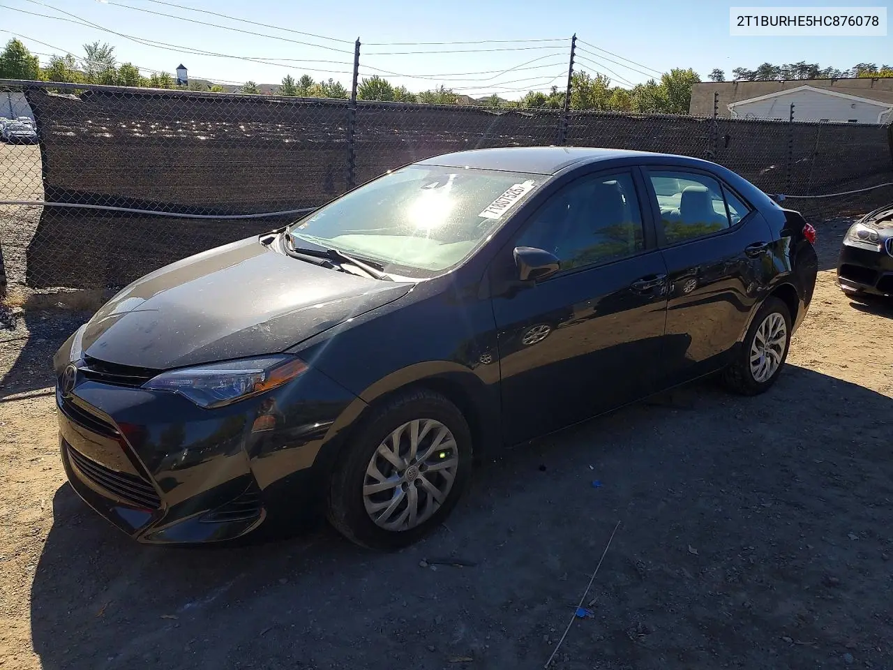 TOYOTA COROLLA 2017, VIN 2T1BURHE5HC876078
