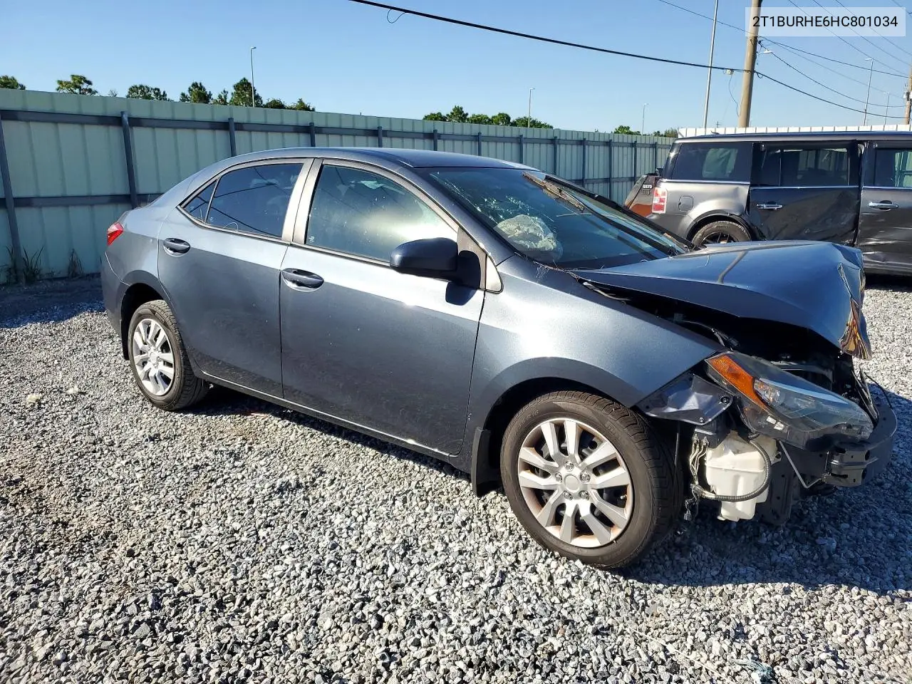2017 TOYOTA COROLLA VIN 2T1BURHE6HC801034 — фото 4