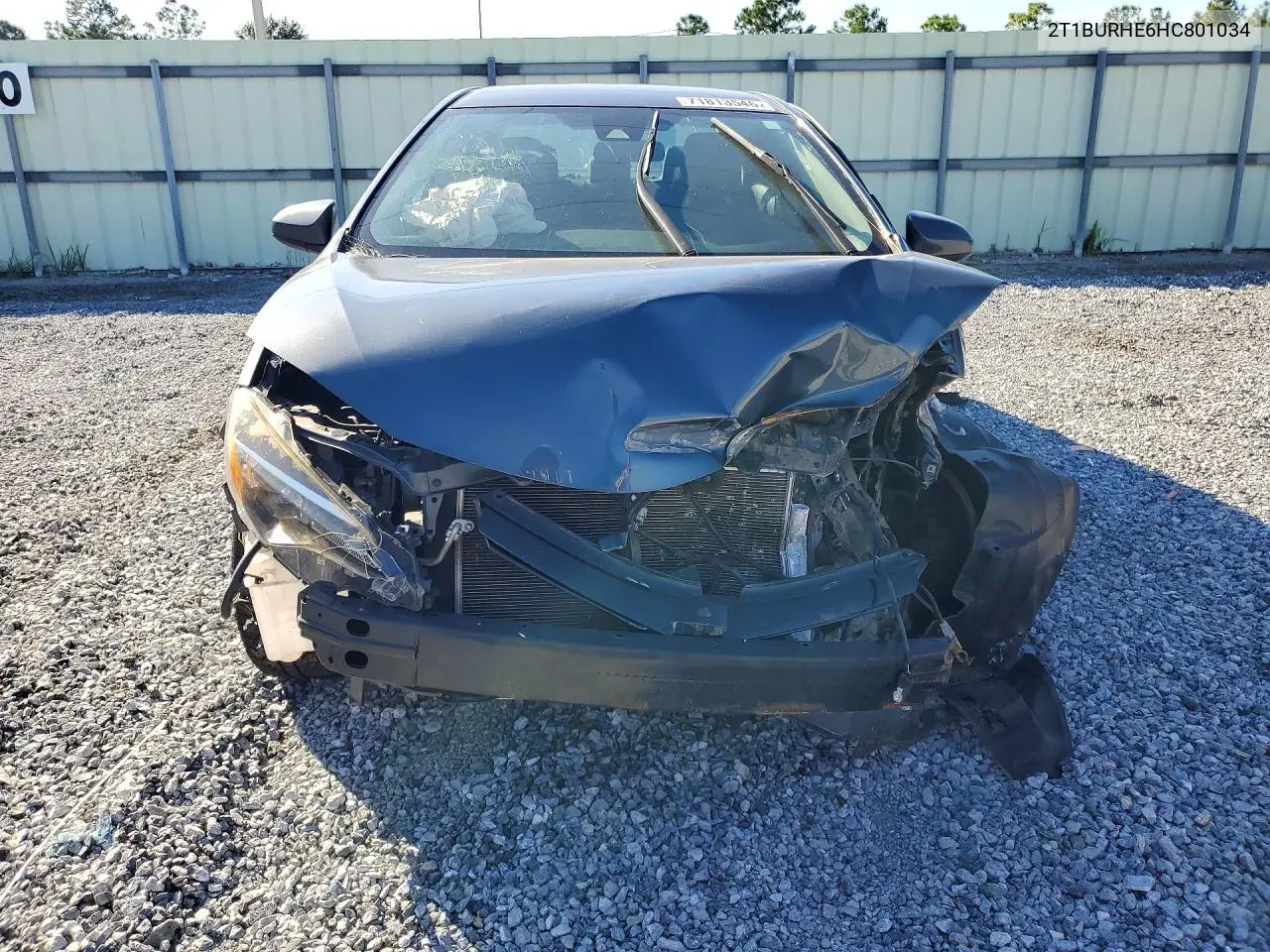2017 TOYOTA COROLLA VIN 2T1BURHE6HC801034 — фото 5