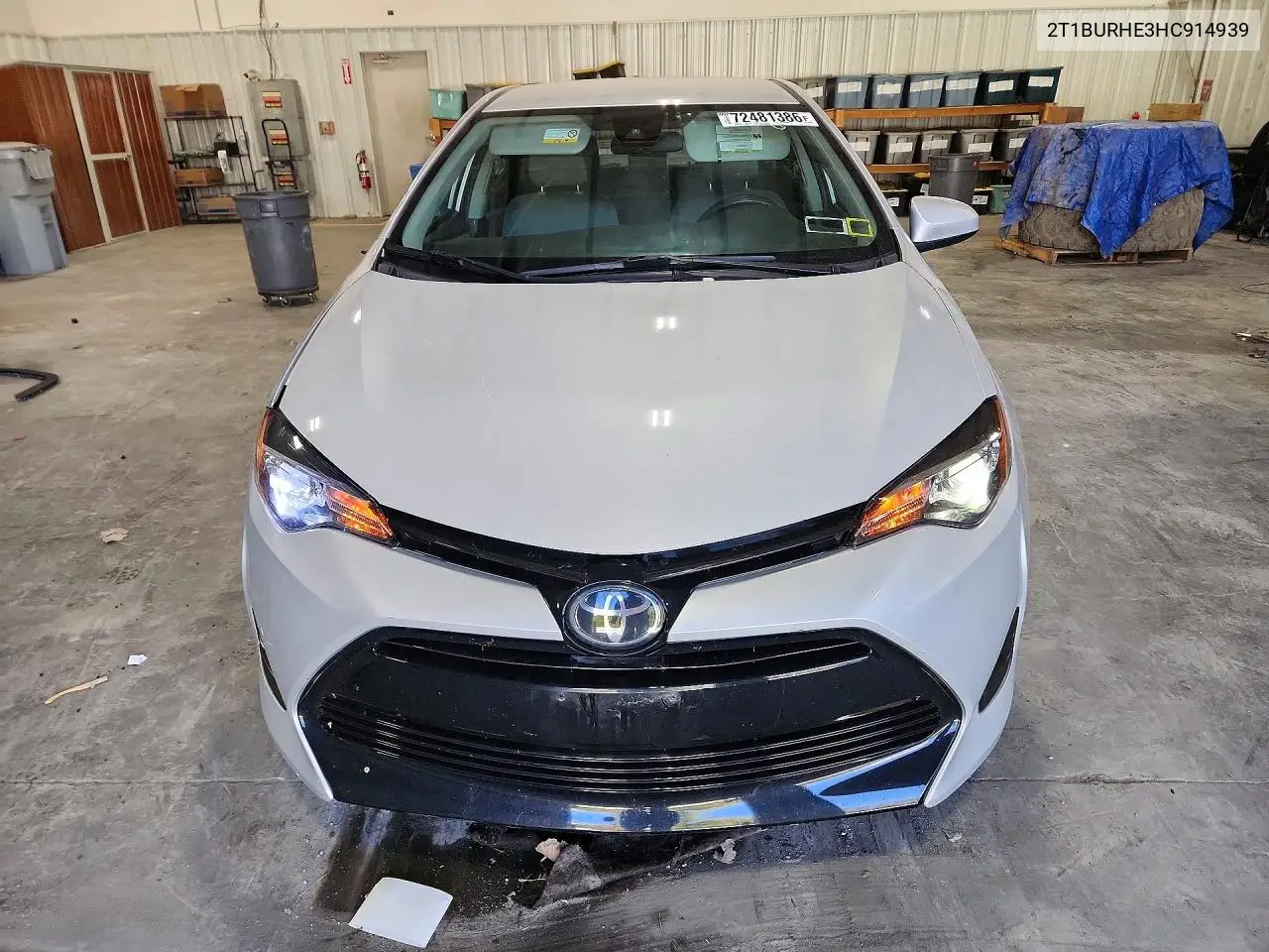 2017 TOYOTA COROLLA VIN 2T1BURHE3HC914939 — фото 5
