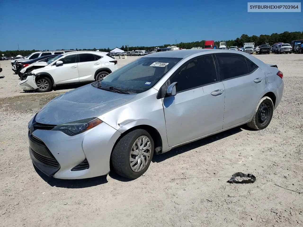 TOYOTA COROLLA 2017, VIN 5YFBURHEXHP703964