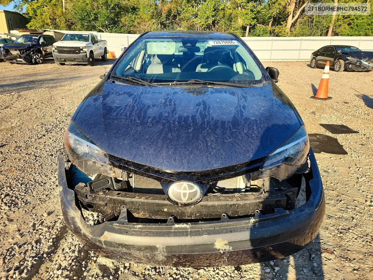 2017 TOYOTA COROLLA VIN 2T1BURHE8HC794572 — фото 5