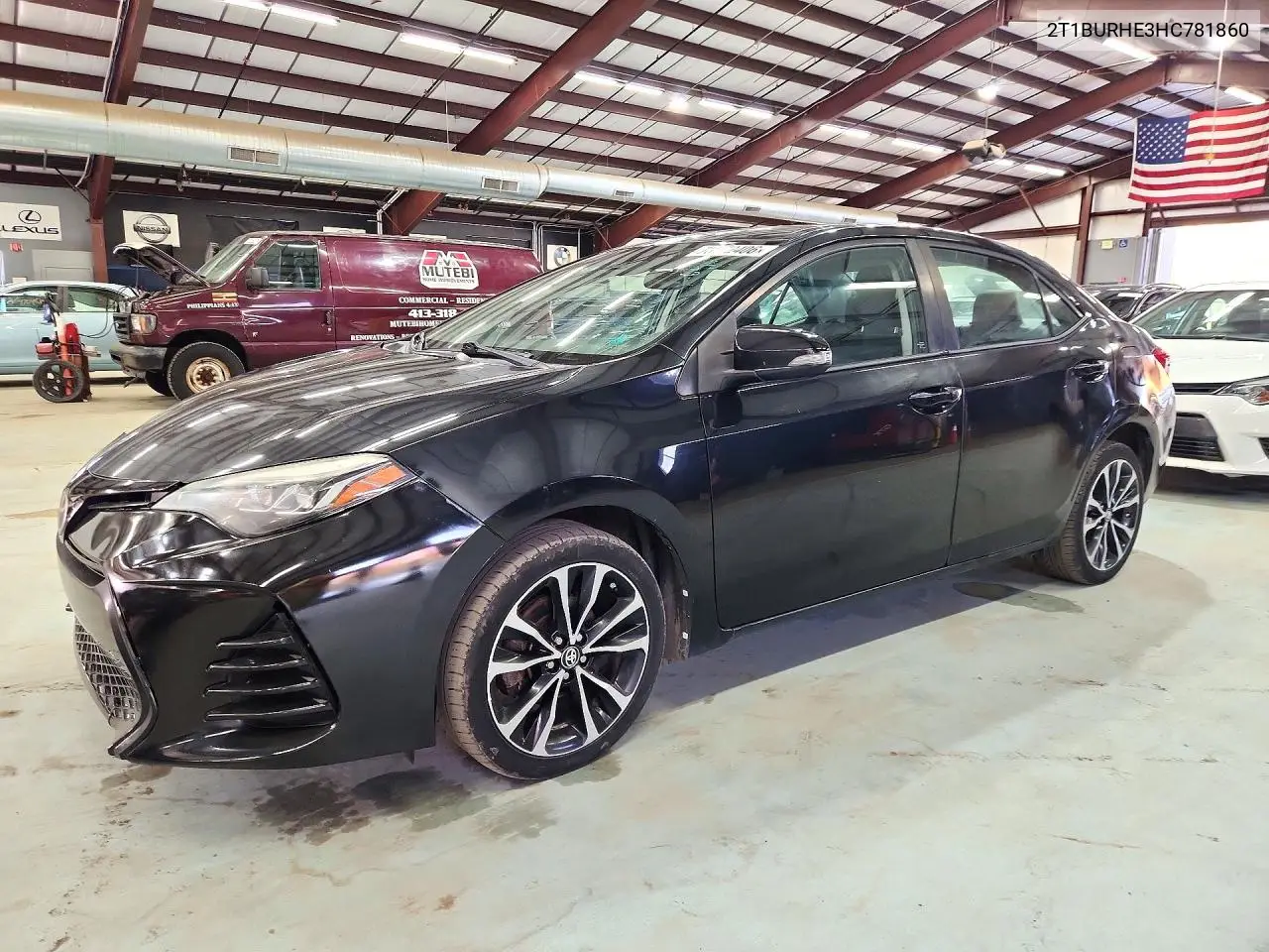 TOYOTA COROLLA 2017, VIN 2T1BURHE3HC781860