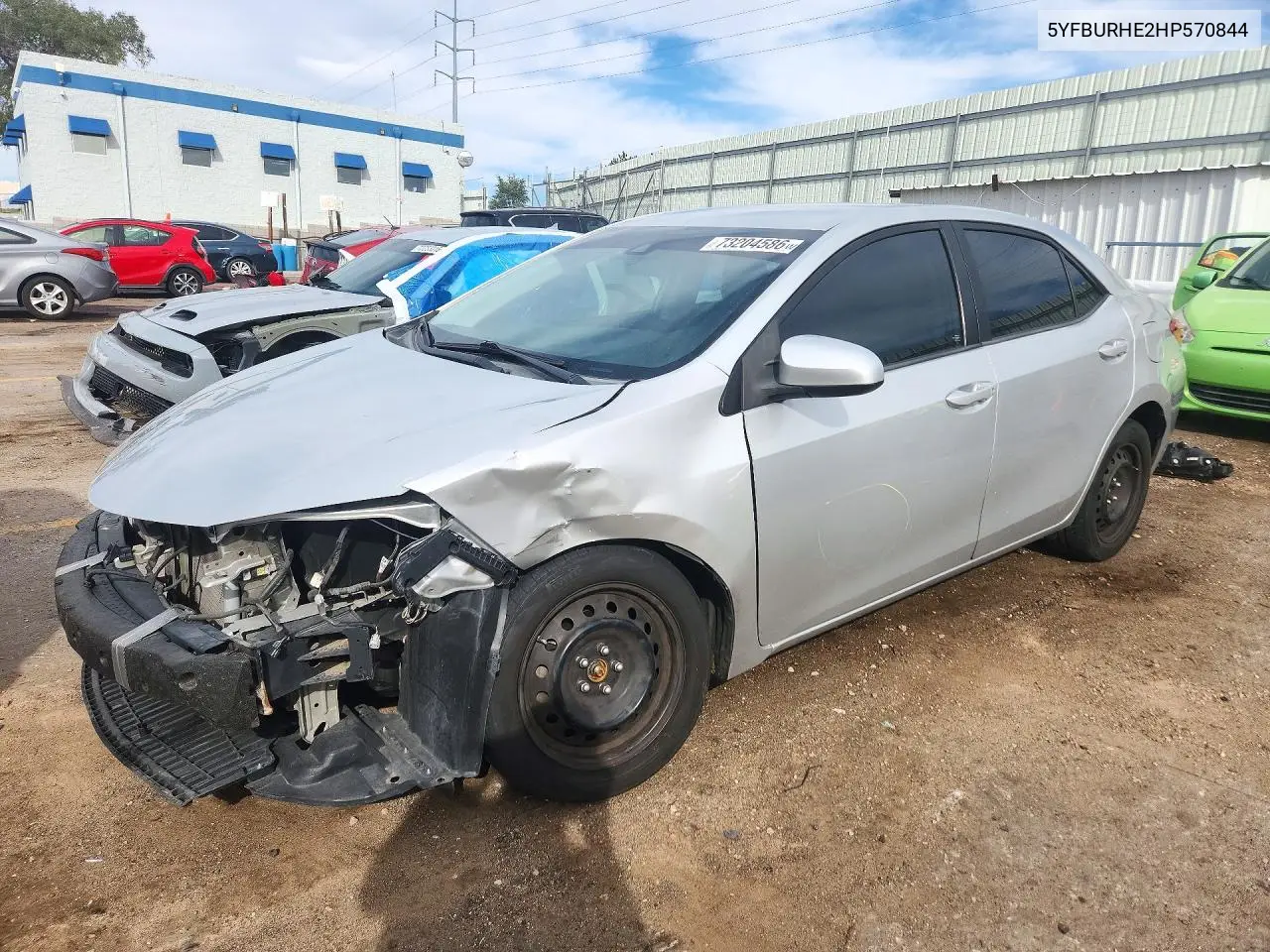 TOYOTA COROLLA 2017, VIN 5YFBURHE2HP570844