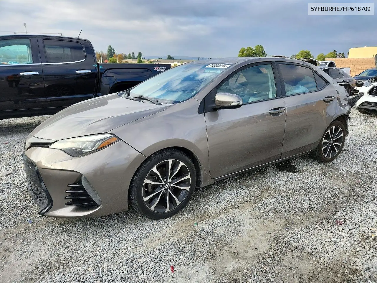 TOYOTA COROLLA 2017, VIN 5YFBURHE7HP618709
