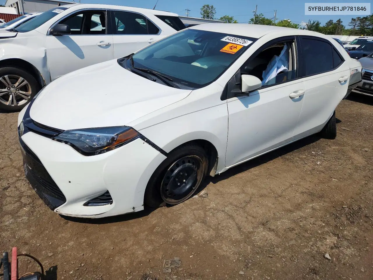 TOYOTA COROLLA 2018, VIN 5YFBURHE1JP781846