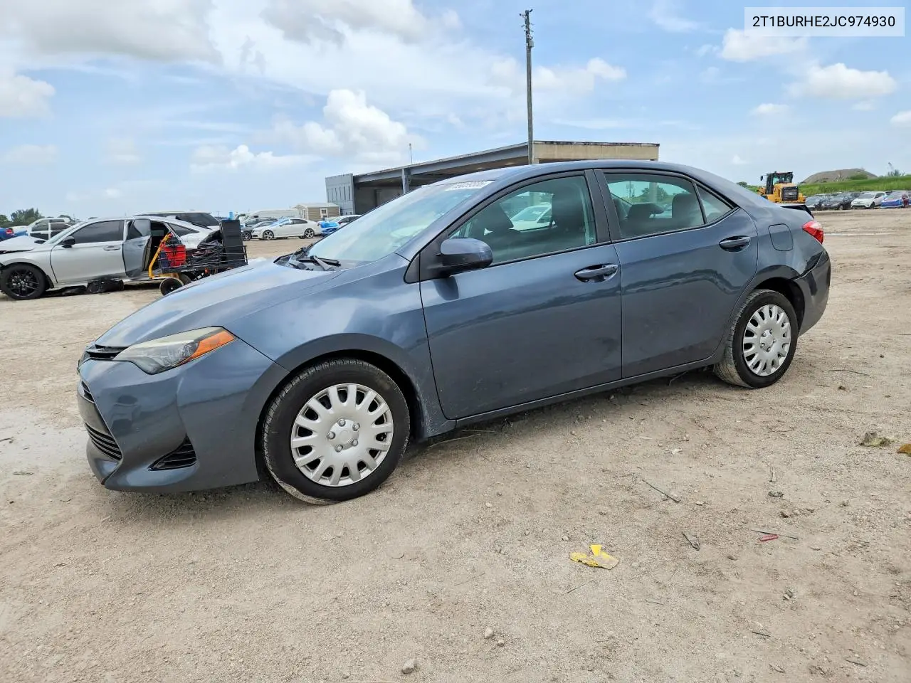 TOYOTA COROLLA 2018, VIN 2T1BURHE2JC974930