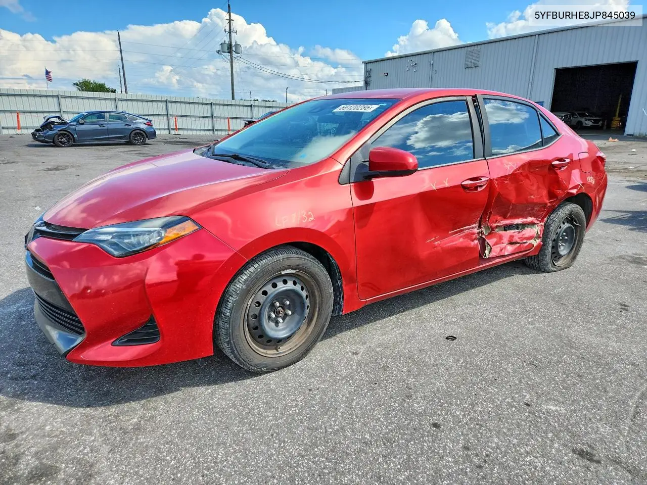 TOYOTA COROLLA 2018, VIN 5YFBURHE8JP845039
