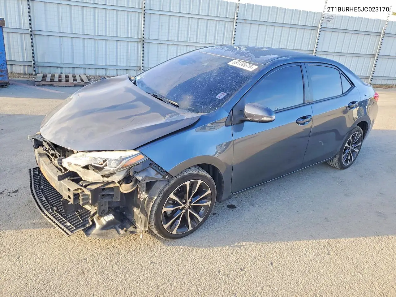 TOYOTA COROLLA 2018, VIN 2T1BURHE5JC023170