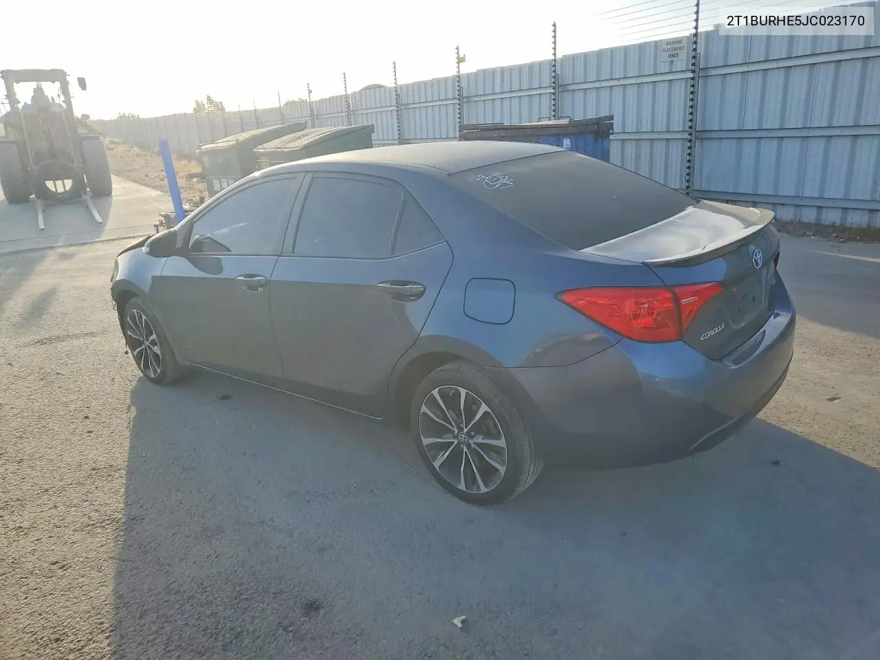 2018 TOYOTA COROLLA VIN 2T1BURHE5JC023170 — фото 2