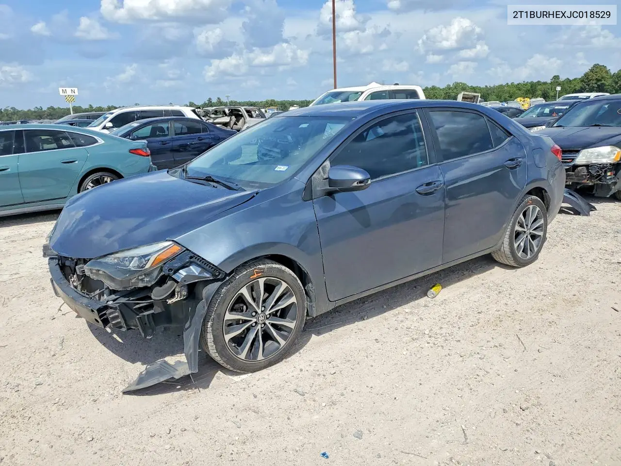 TOYOTA COROLLA 2018, VIN 2T1BURHEXJC018529