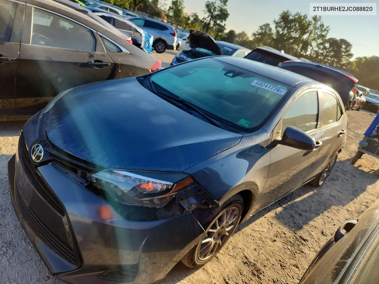 TOYOTA COROLLA 2018, VIN 2T1BURHE2JC088820