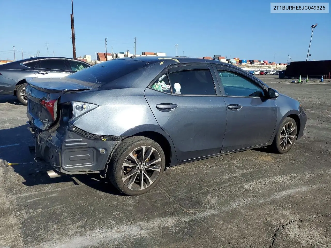 2018 TOYOTA COROLLA VIN 2T1BURHE8JC049326 — фото 3