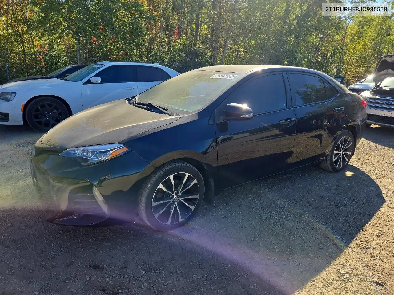 TOYOTA COROLLA 2018, VIN 2T1BURHE8JC985558