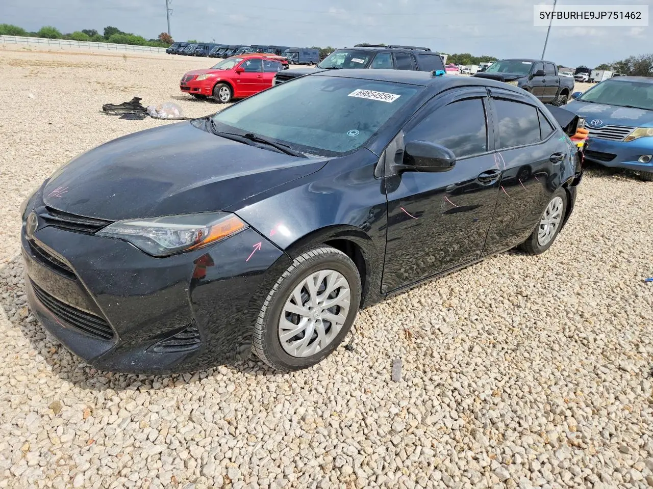 TOYOTA COROLLA 2018, VIN 5YFBURHE9JP751462
