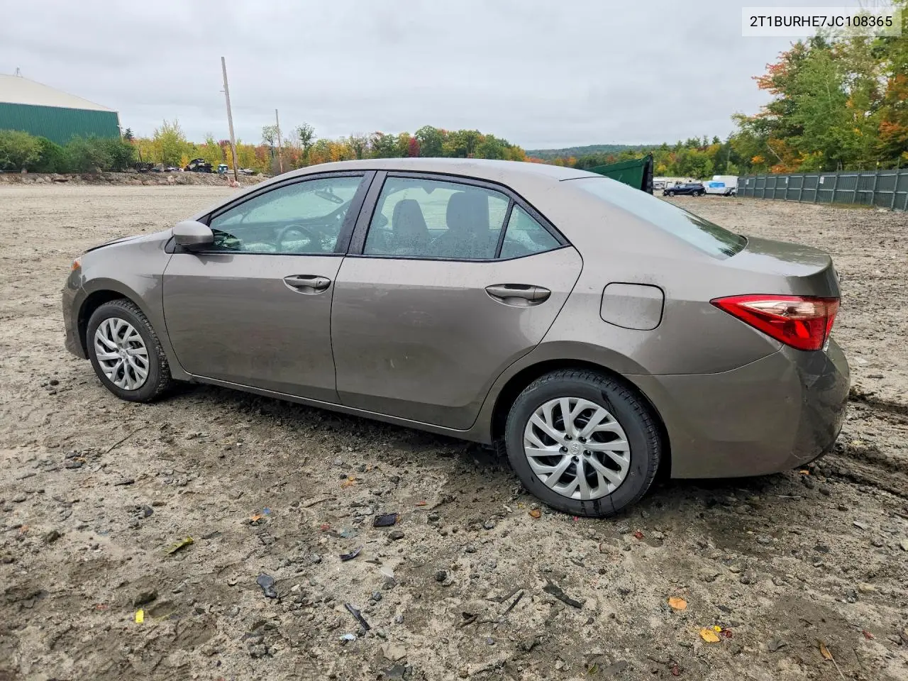 2018 TOYOTA COROLLA VIN 2T1BURHE7JC108365 — фото 2