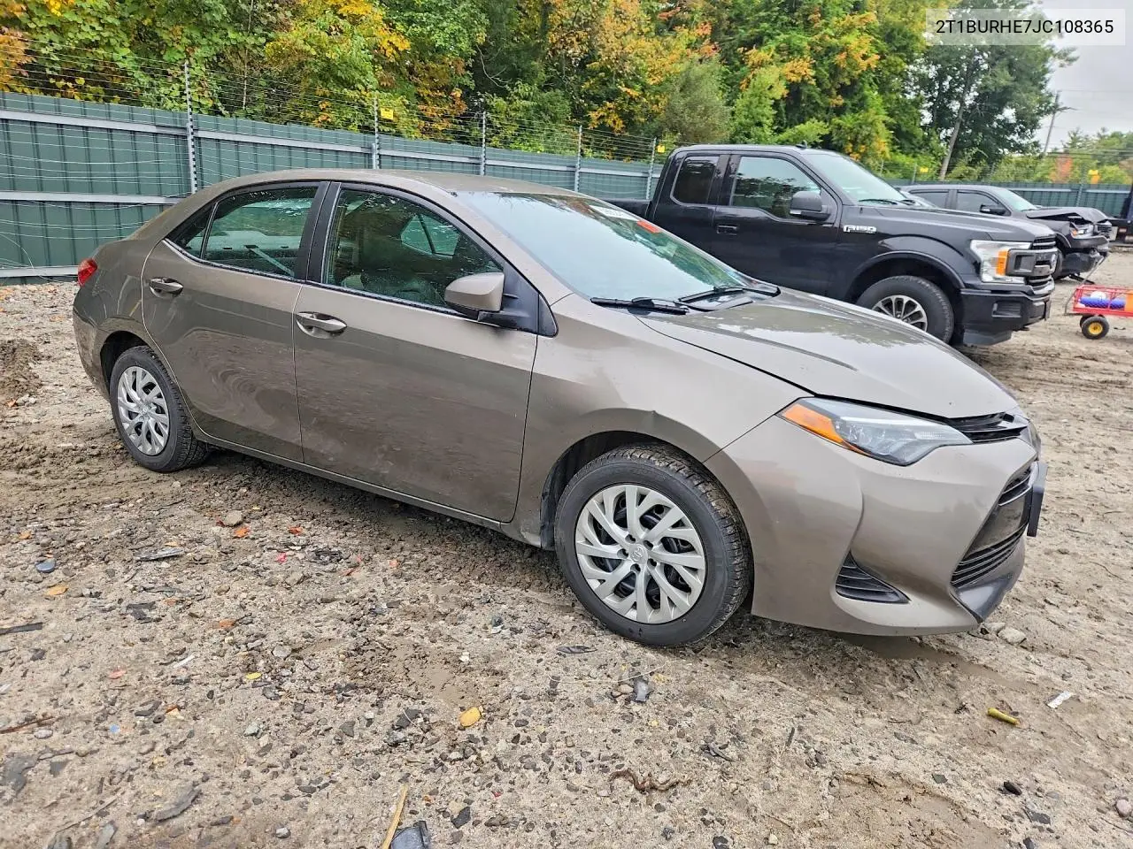 2018 TOYOTA COROLLA VIN 2T1BURHE7JC108365 — фото 4