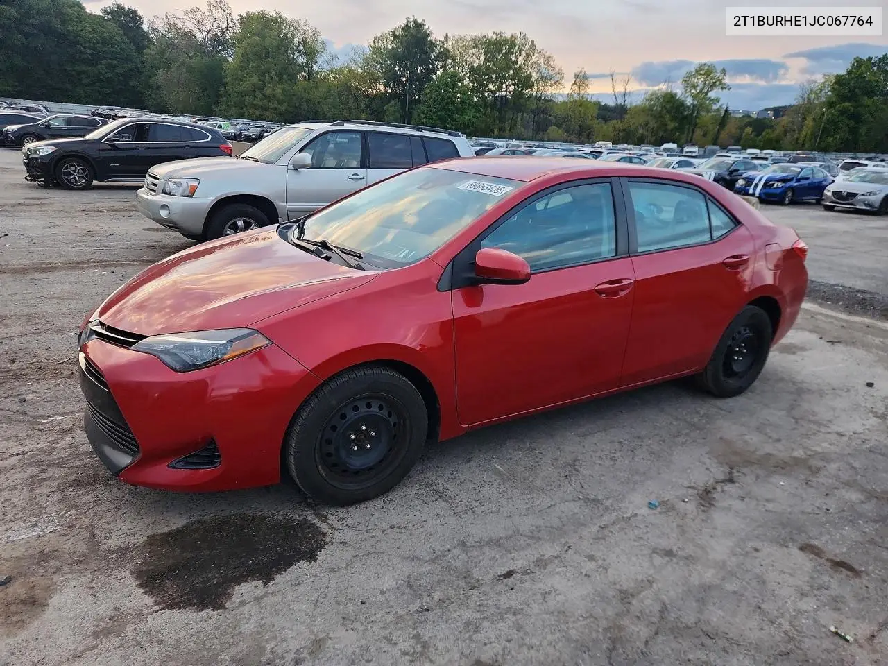 TOYOTA COROLLA 2018, VIN 2T1BURHE1JC067764