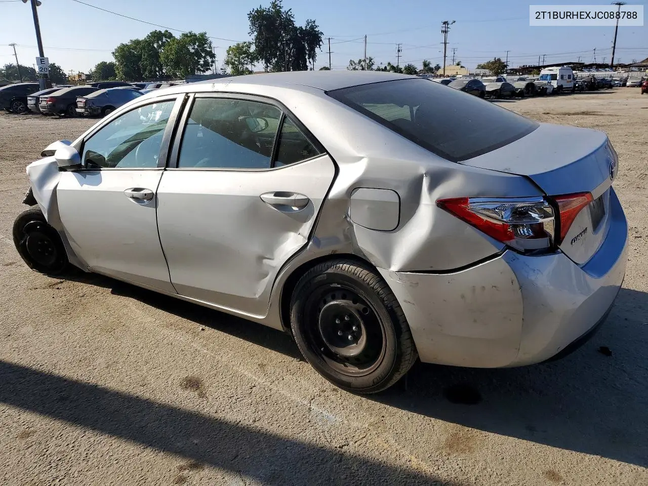 2018 TOYOTA COROLLA VIN 2T1BURHEXJC088788 — фото 2