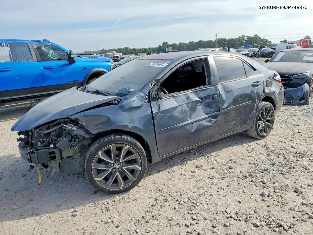TOYOTA COROLLA 2018, VIN 5YFBURHE9JP748870
