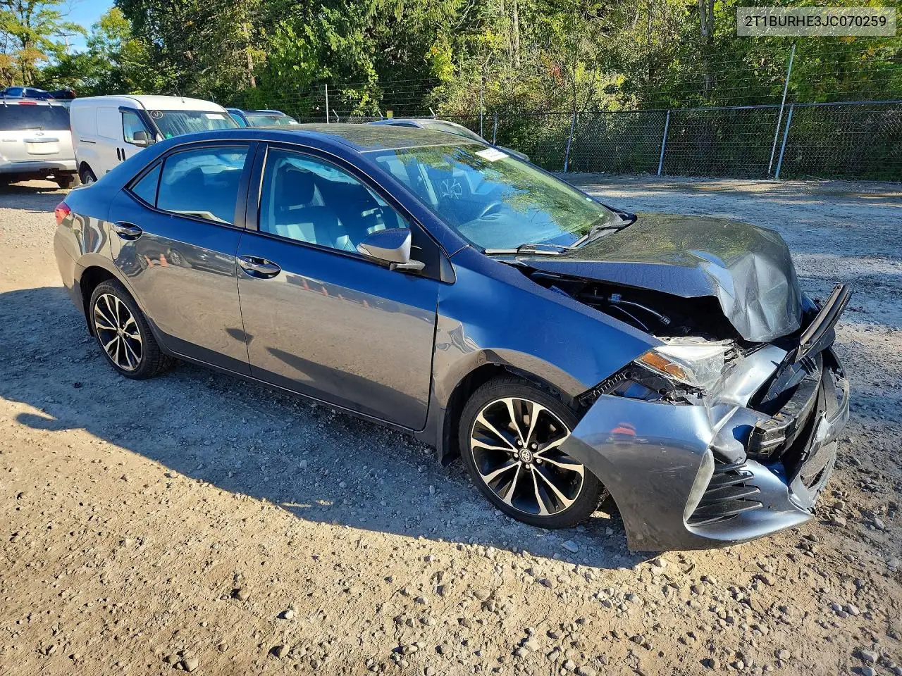 2018 TOYOTA COROLLA VIN 2T1BURHE3JC070259 — фото 4