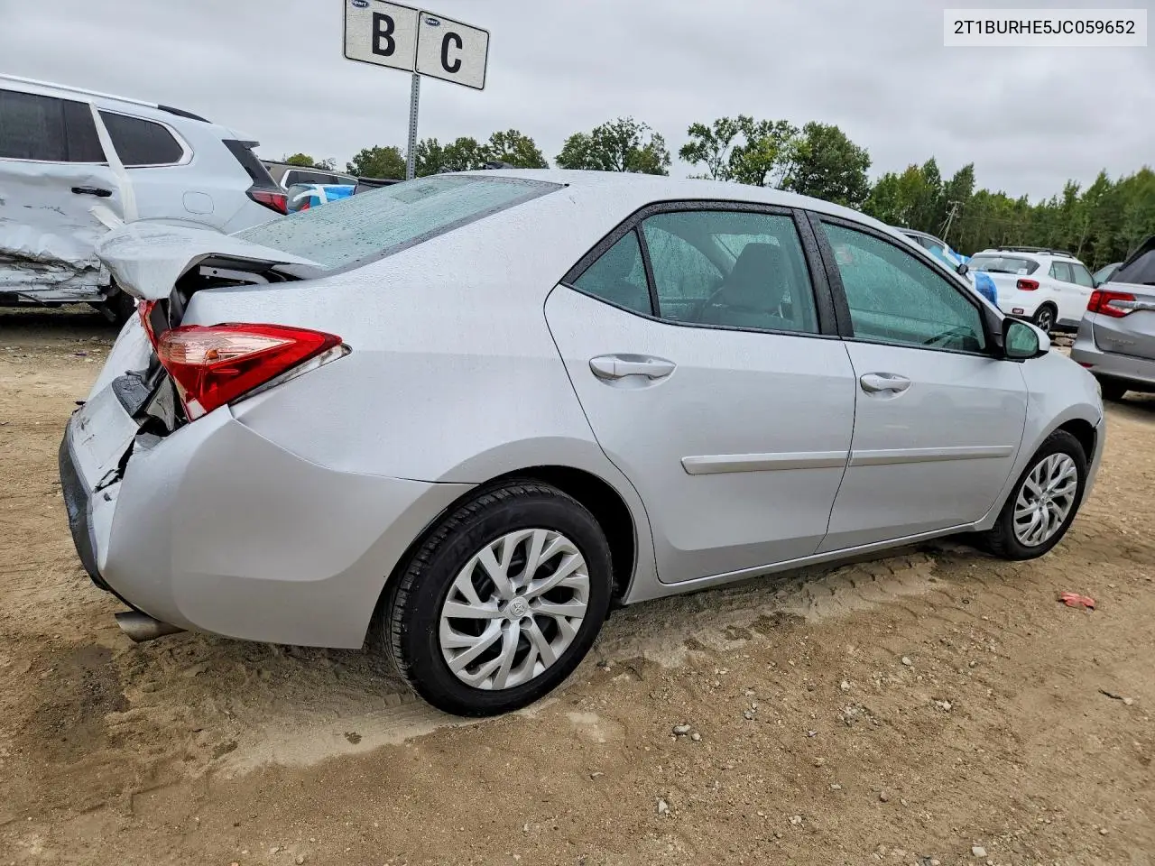 2018 TOYOTA COROLLA VIN 2T1BURHE5JC059652 — фото 3