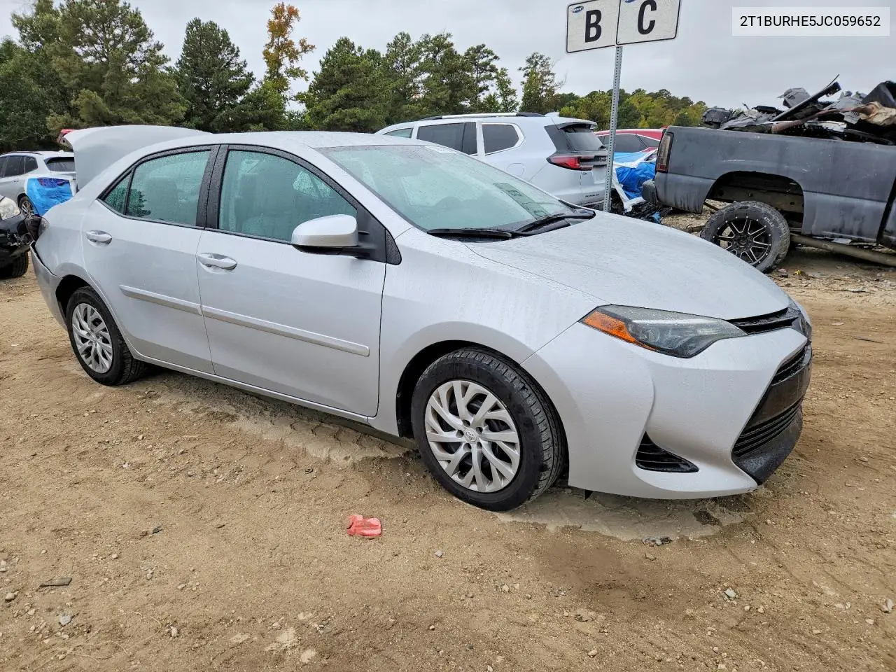 2018 TOYOTA COROLLA VIN 2T1BURHE5JC059652 — фото 4