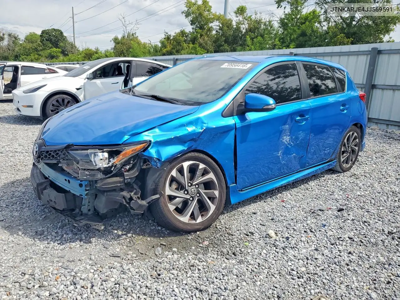 TOYOTA COROLLA 2018, VIN JTNKARJE4JJ569591