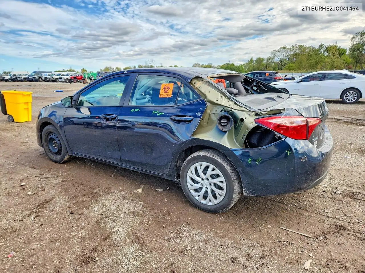 2018 TOYOTA COROLLA VIN 2T1BURHE2JC041464 — фото 2