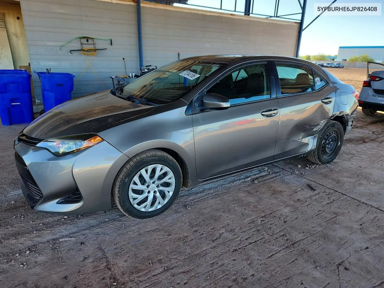 TOYOTA COROLLA 2018, VIN 5YFBURHE6JP826408