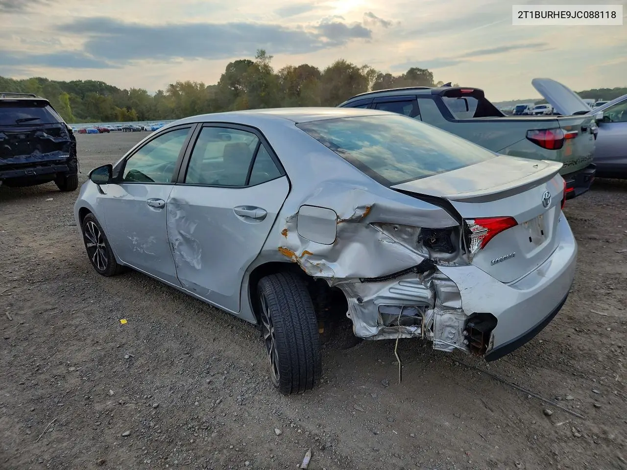 2018 TOYOTA COROLLA VIN 2T1BURHE9JC088118 — фото 2