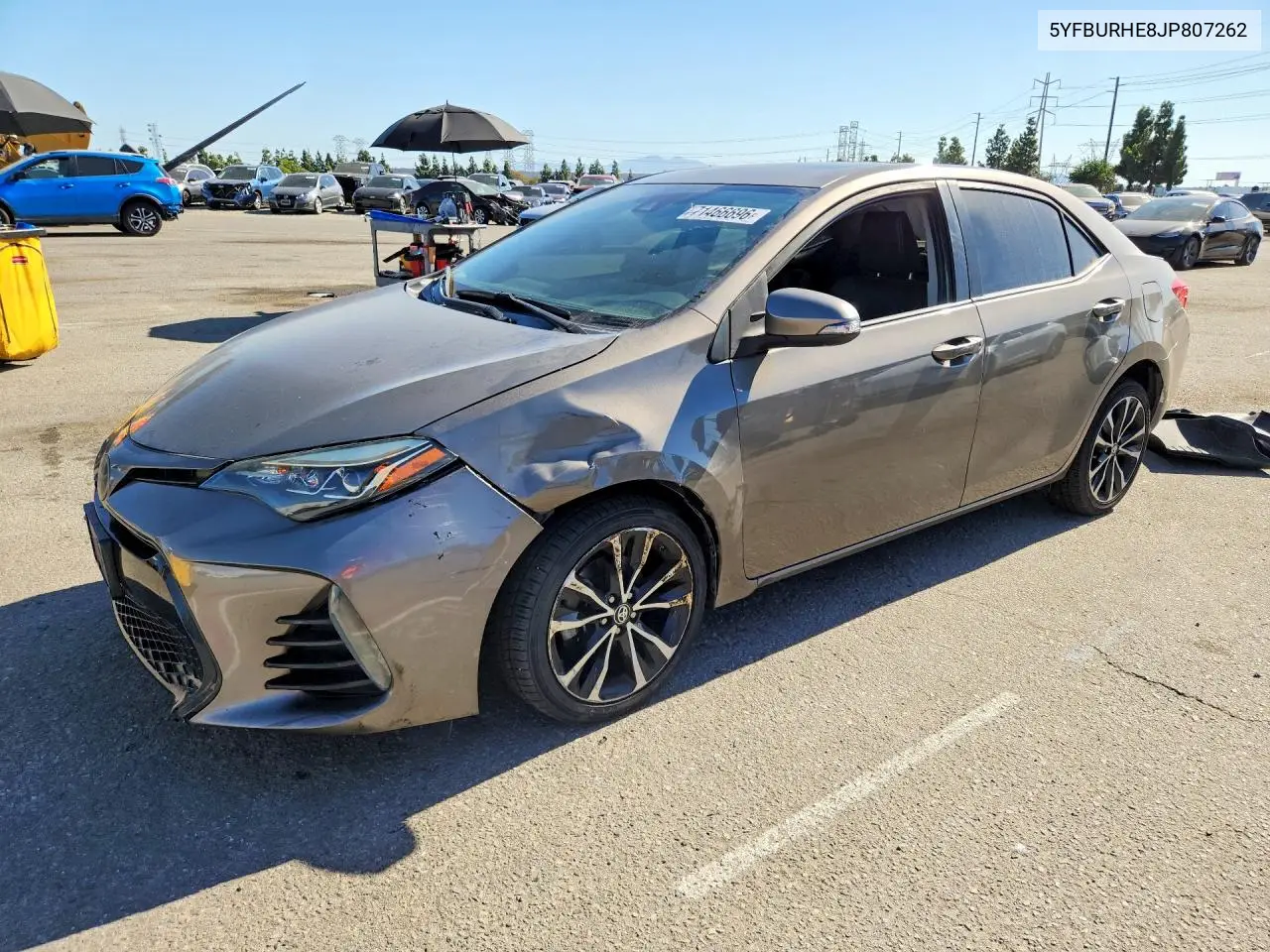 TOYOTA COROLLA 2018, VIN 5YFBURHE8JP807262