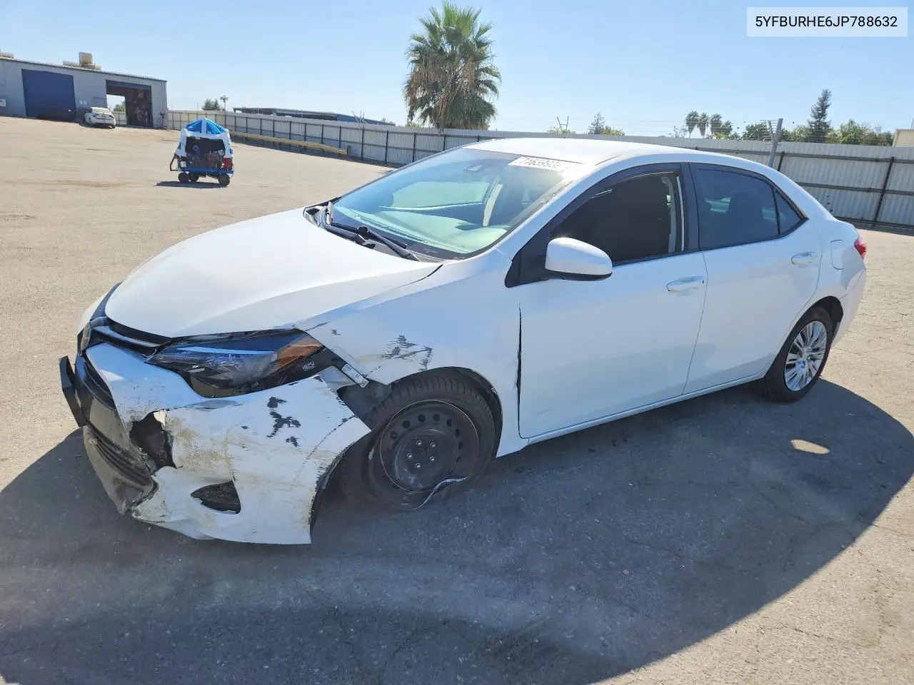 TOYOTA COROLLA 2018, VIN 5YFBURHE6JP788632