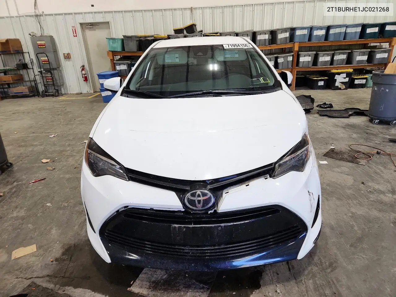 2018 TOYOTA COROLLA VIN 2T1BURHE1JC021268 — фото 5