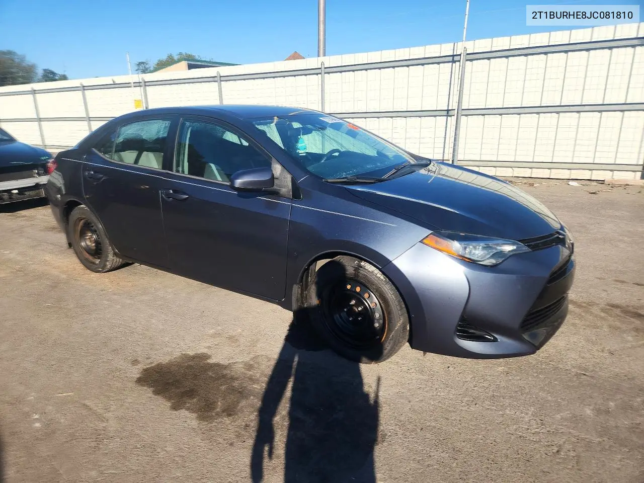 2018 TOYOTA COROLLA VIN 2T1BURHE8JC081810 — фото 4