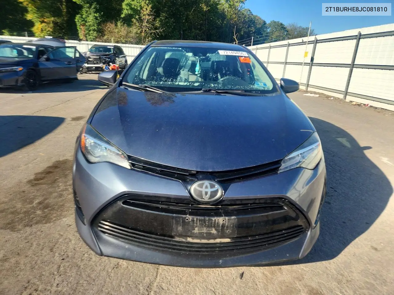 2018 TOYOTA COROLLA VIN 2T1BURHE8JC081810 — фото 5